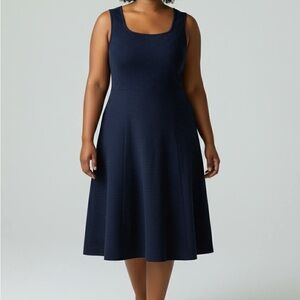 torrid Navy Sleeveless A-Line Midi Dress